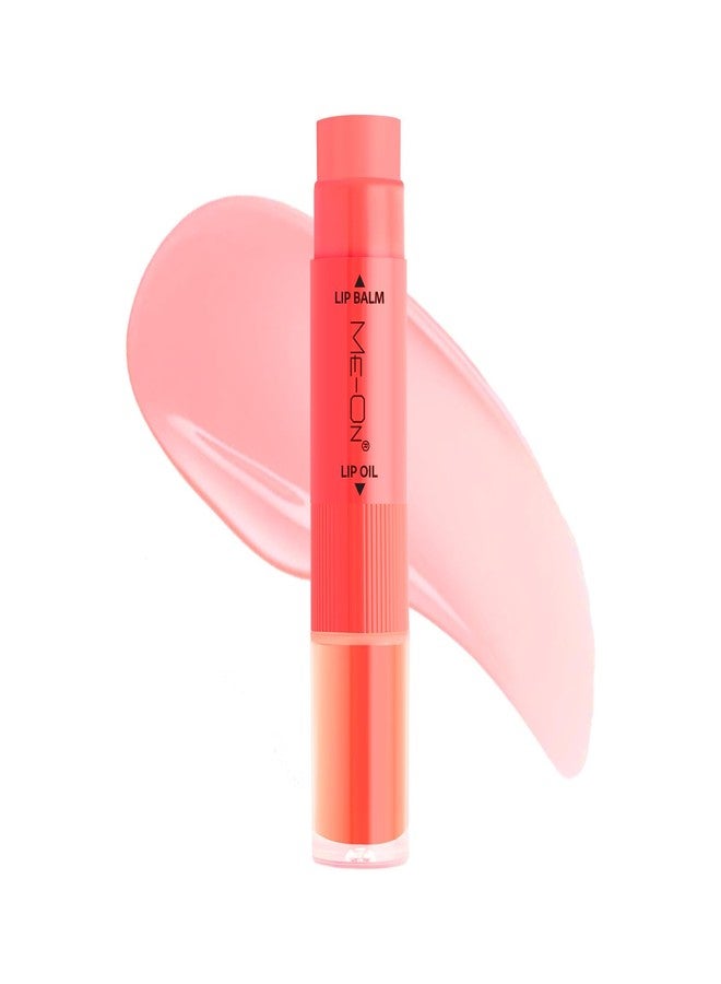 ME-ON Juicy Lips Duo | pH Lip Balm + Lip Oil Combo | Hydrating & Nourishing | Non-Sticky Gloss | For Dry & Chapped Lips | Soft, Glossy Finish | Travel-Friendly Lip Care (6.1 gm, Peach) - Image 1